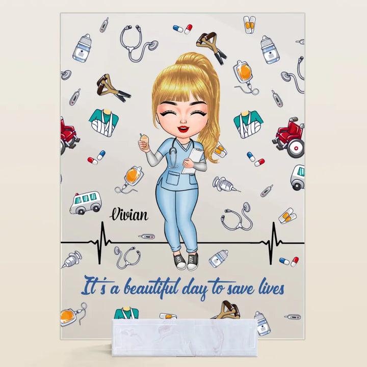 Personalized Acrylic Plaque - Gift For Nurse - A Work Of Heart ARND018