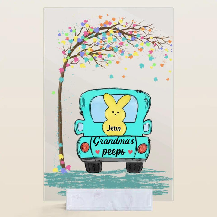 Grandma Peeps Easter - Personalized Acrylic Plaque - Easter Gift For Grandma