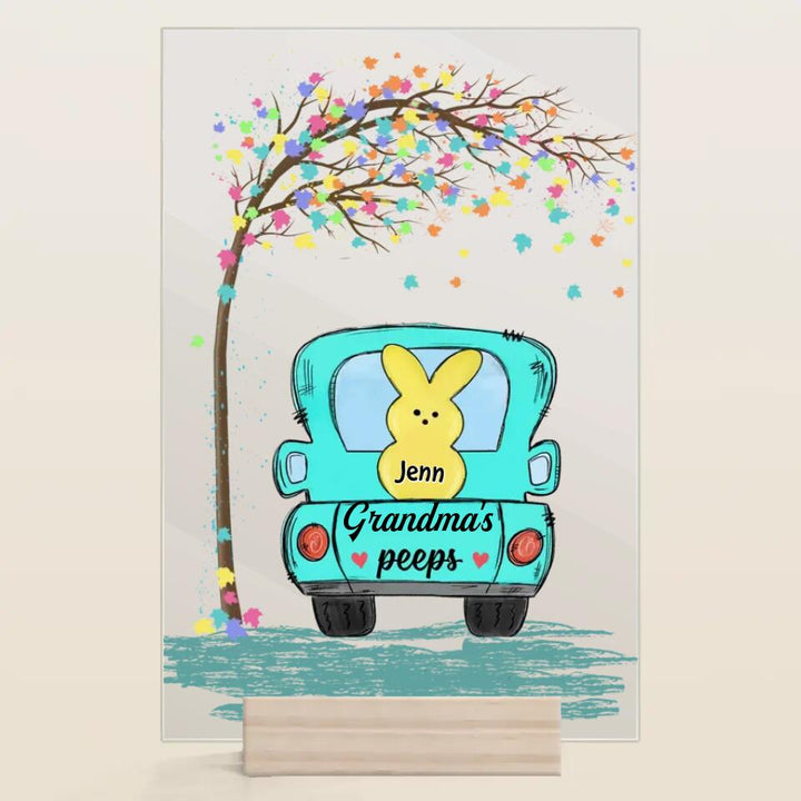 Grandma Peeps Easter - Personalized Acrylic Plaque - Easter Gift For Grandma