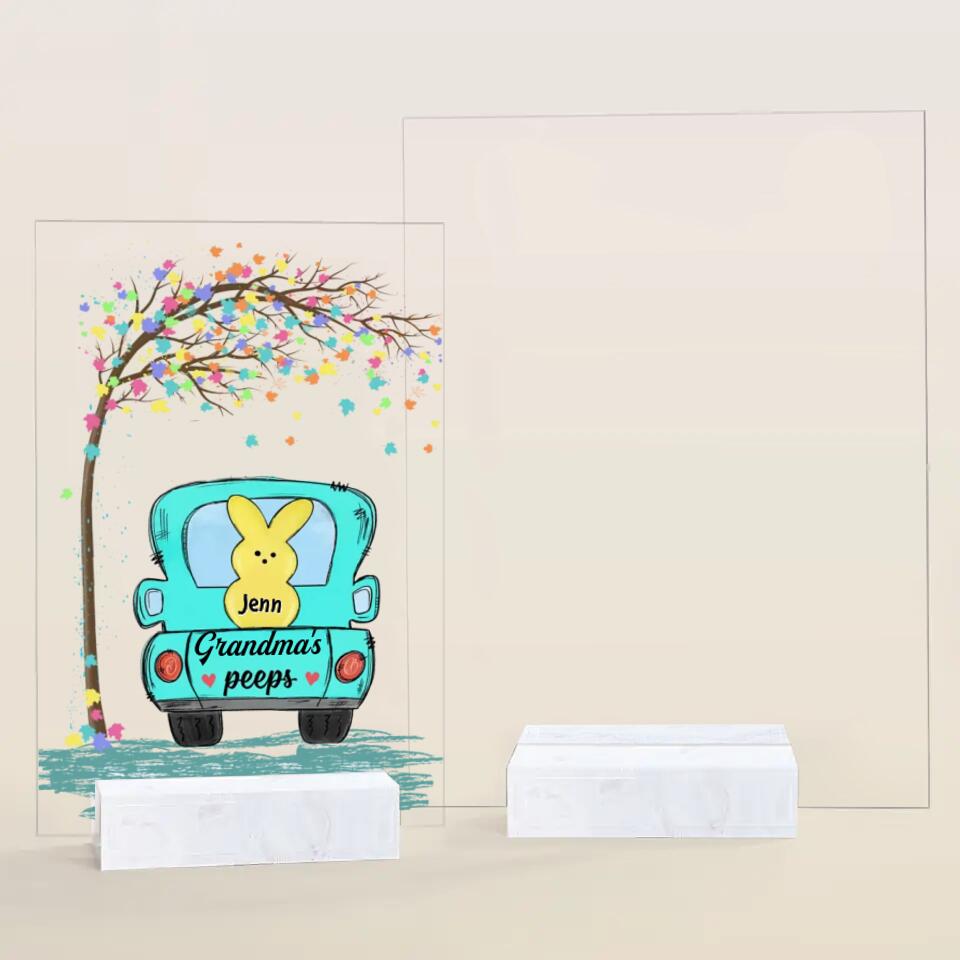 Grandma Peeps Easter - Personalized Acrylic Plaque - Easter Gift For Grandma
