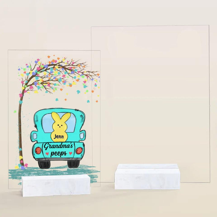 Grandma Peeps Easter - Personalized Acrylic Plaque - Easter Gift For Grandma