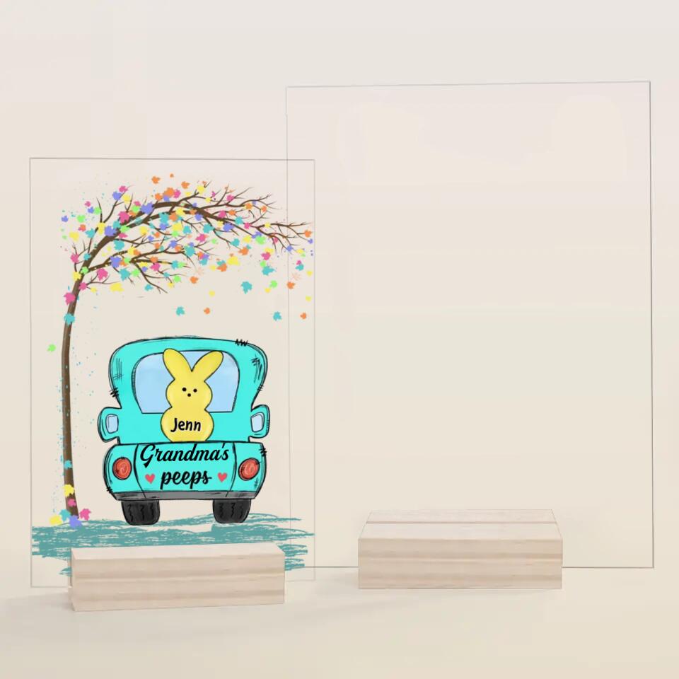 Grandma Peeps Easter - Personalized Acrylic Plaque - Easter Gift For Grandma