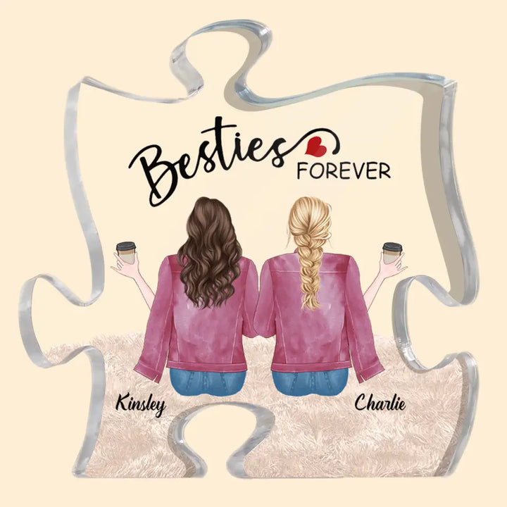Personalized Puzzle Acrylic Plaque - Gift For Friend - Besties Forever ARND005