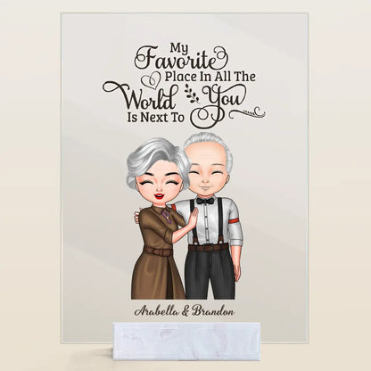 Personalized Acrylic Plaque - Gift For Couple - My Favorite Place Is You ARND036