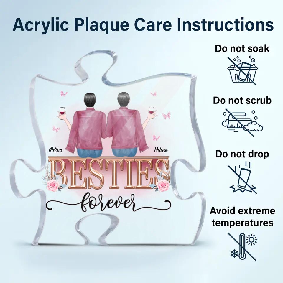 Personalized Puzzle Acrylic Plaque - Gift For Friend - Besties ARND005