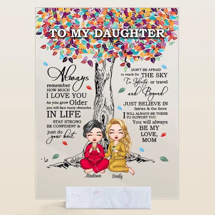 Personalized Acrylic Plaque - Gift For Family - To My Daughter ARND037