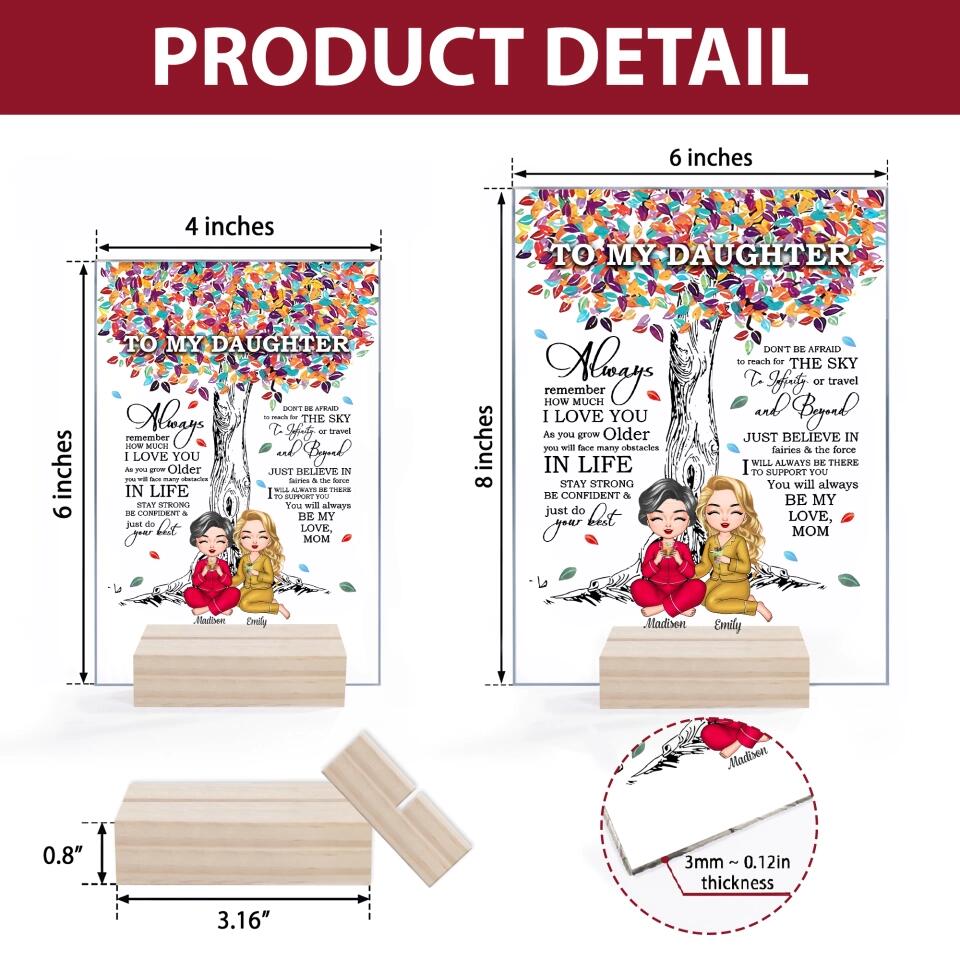 Personalized Acrylic Plaque - Gift For Family - To My Daughter ARND037