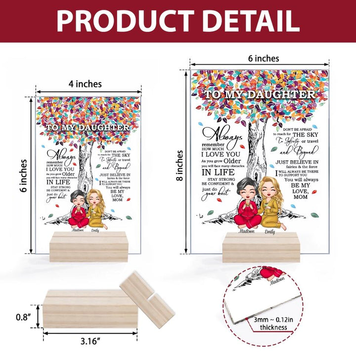 Personalized Acrylic Plaque - Gift For Family - To My Daughter ARND037