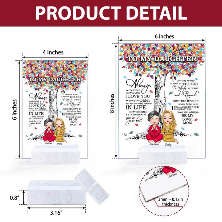 Personalized Acrylic Plaque - Gift For Family - To My Daughter ARND037