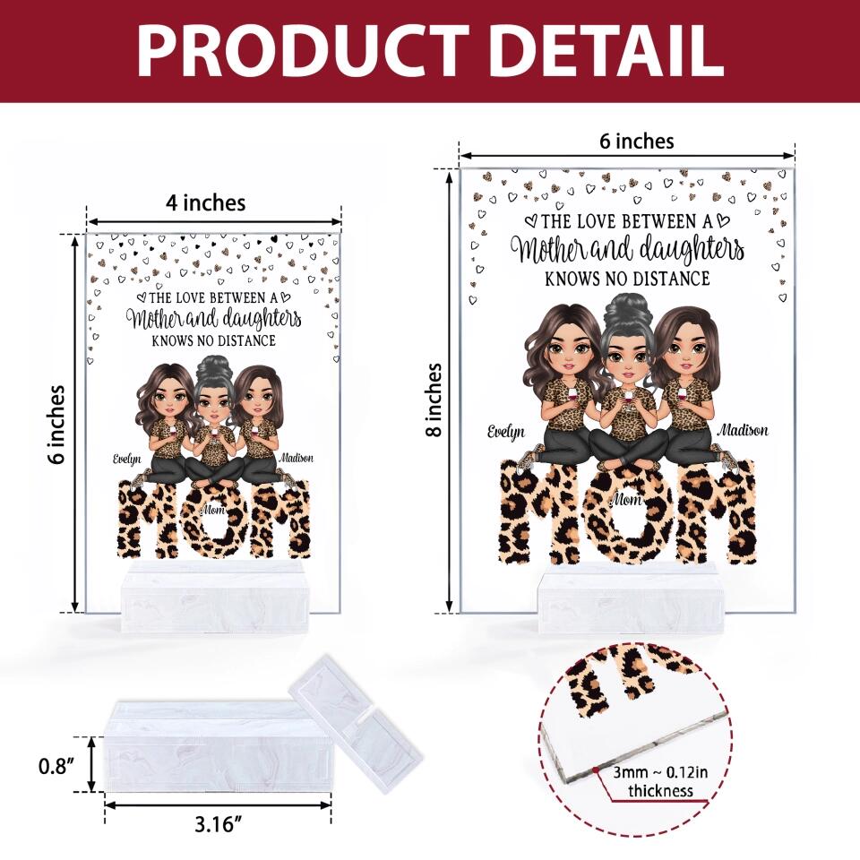 Personalized Acrylic Plaque - Gift For Mom - The Love Between A Mother And Daughters ARND005