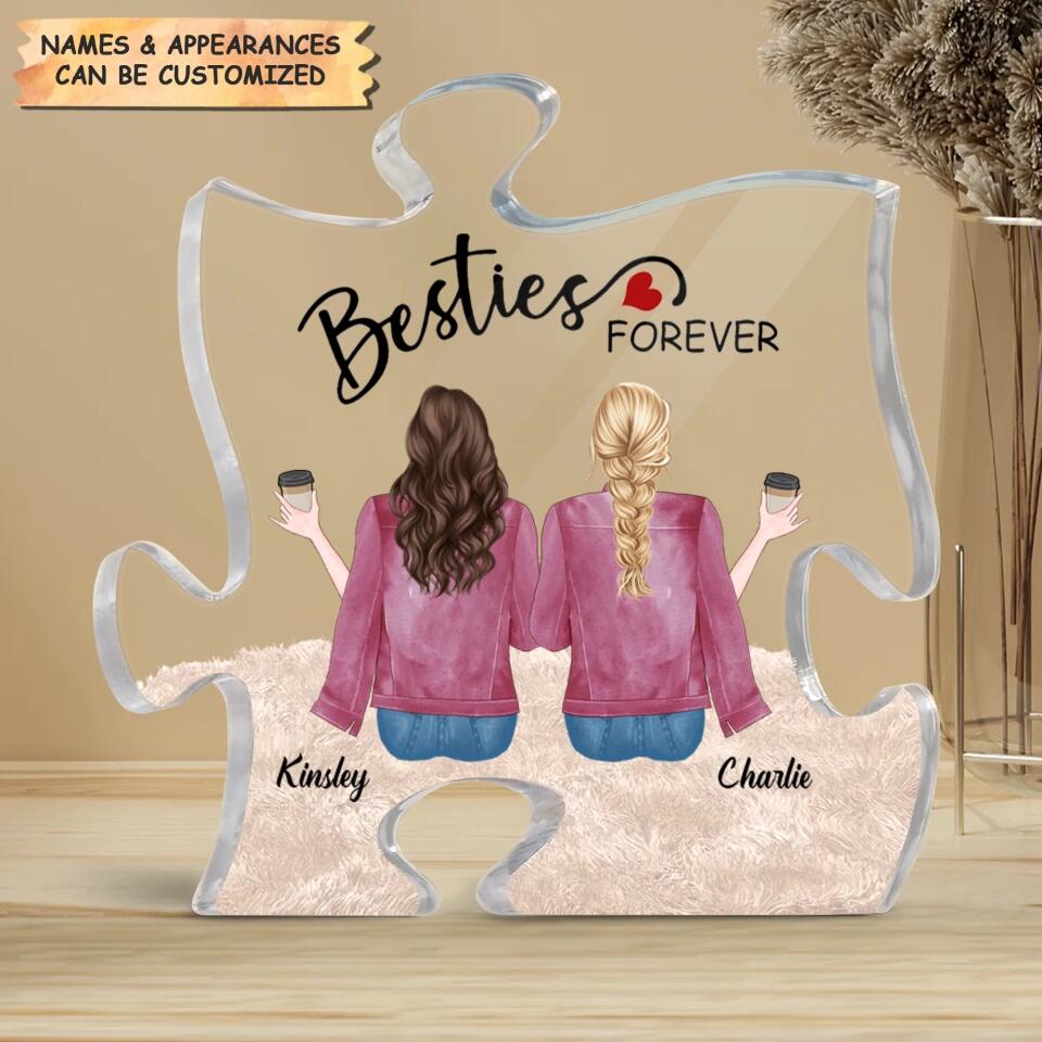 Personalized Puzzle Acrylic Plaque - Gift For Friend - Besties Forever ARND005