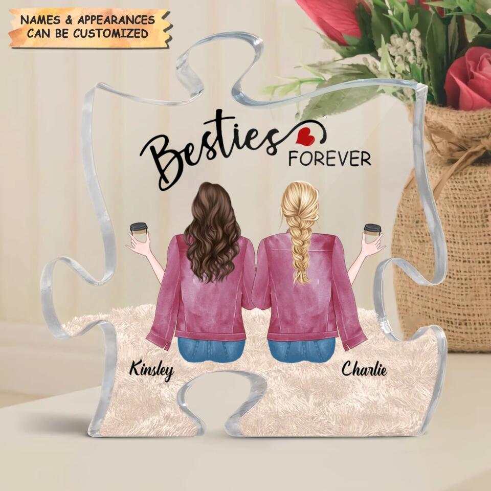 Personalized Puzzle Acrylic Plaque - Gift For Friend - Besties Forever ARND005