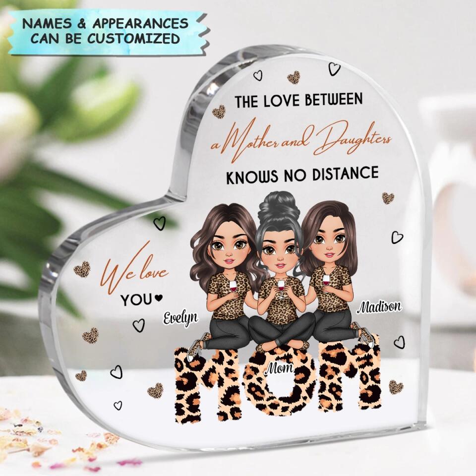 Personalized Heart-shaped Acrylic Plaque - Gift For Mom - We love you ARND005