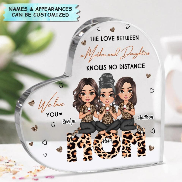 Personalized Heart-shaped Acrylic Plaque - Gift For Mom - We love you ARND005
