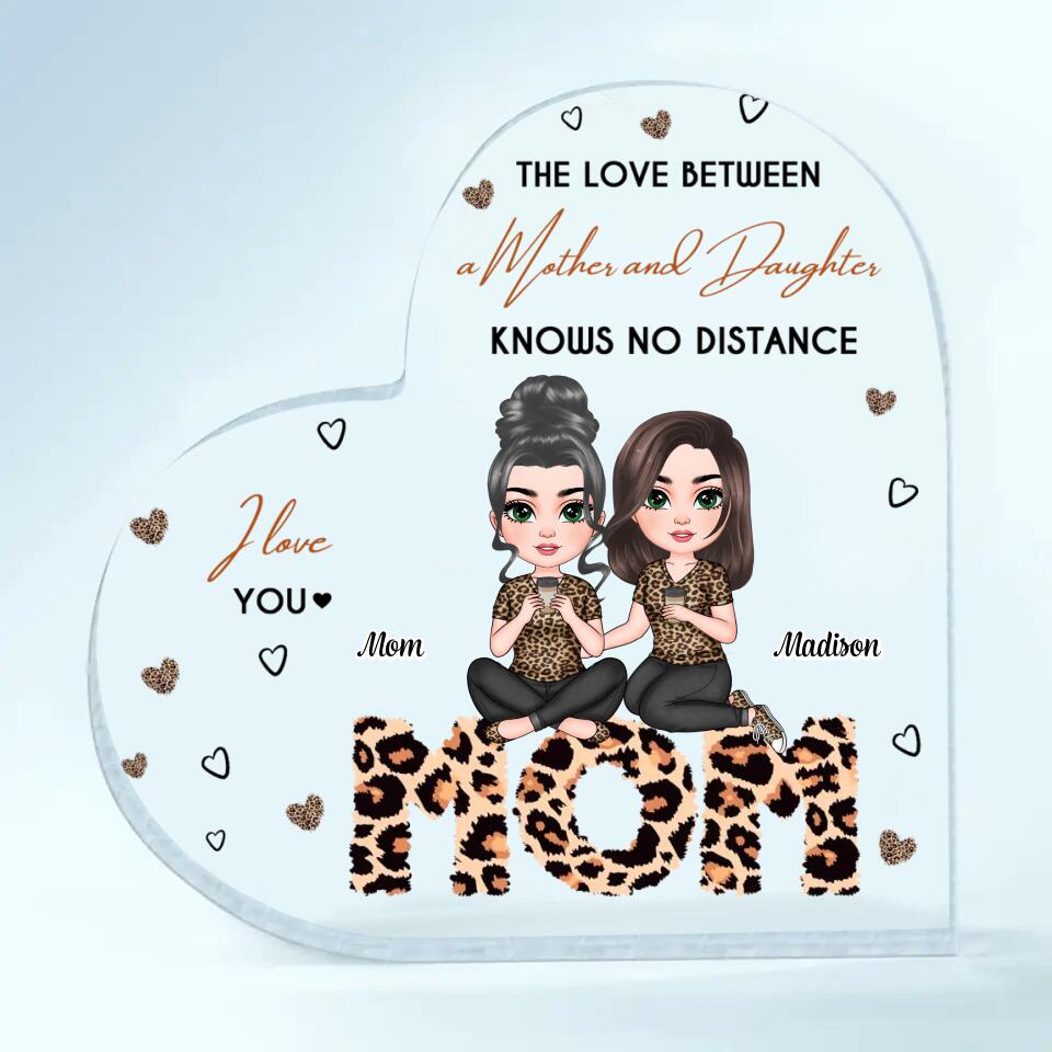 Personalized Heart-shaped Acrylic Plaque - Gift For Mom - We love you ARND005