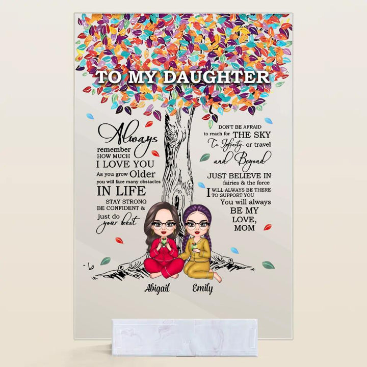 Personalized Acrylic Plaque - Gift For Family - To My Daughter ARND037
