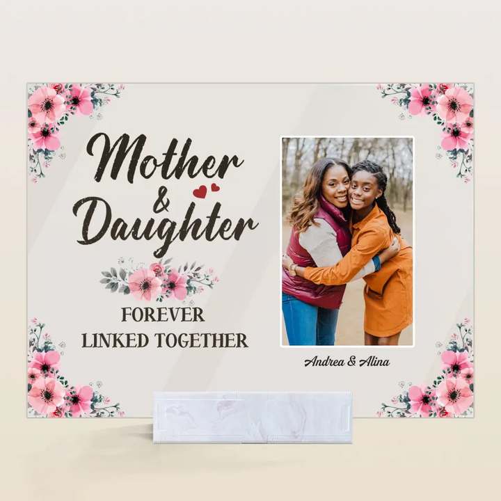 Personalized Acrylic Plaque - Gift For Family Member - Mother And Daughters ARND005