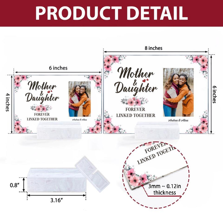 Personalized Acrylic Plaque - Gift For Family Member - Mother And Daughters ARND005