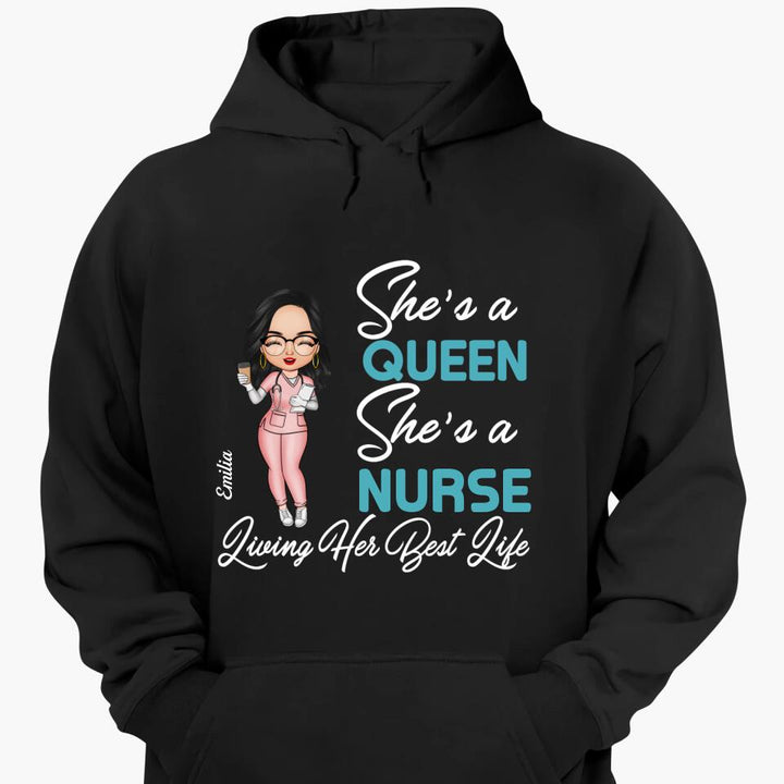 Personalized T-shirt - Gift For Nurse - Living My Best Life ARND018