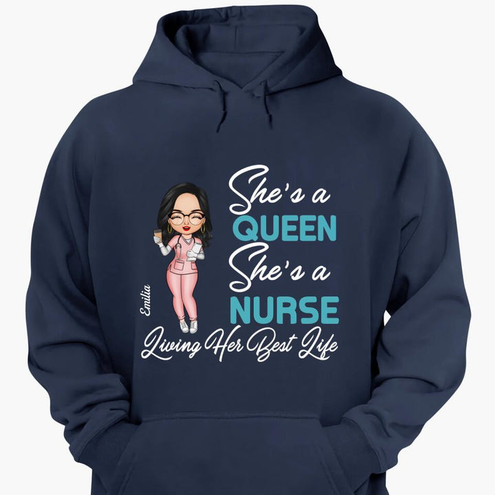 Personalized T-shirt - Gift For Nurse - Living My Best Life ARND018