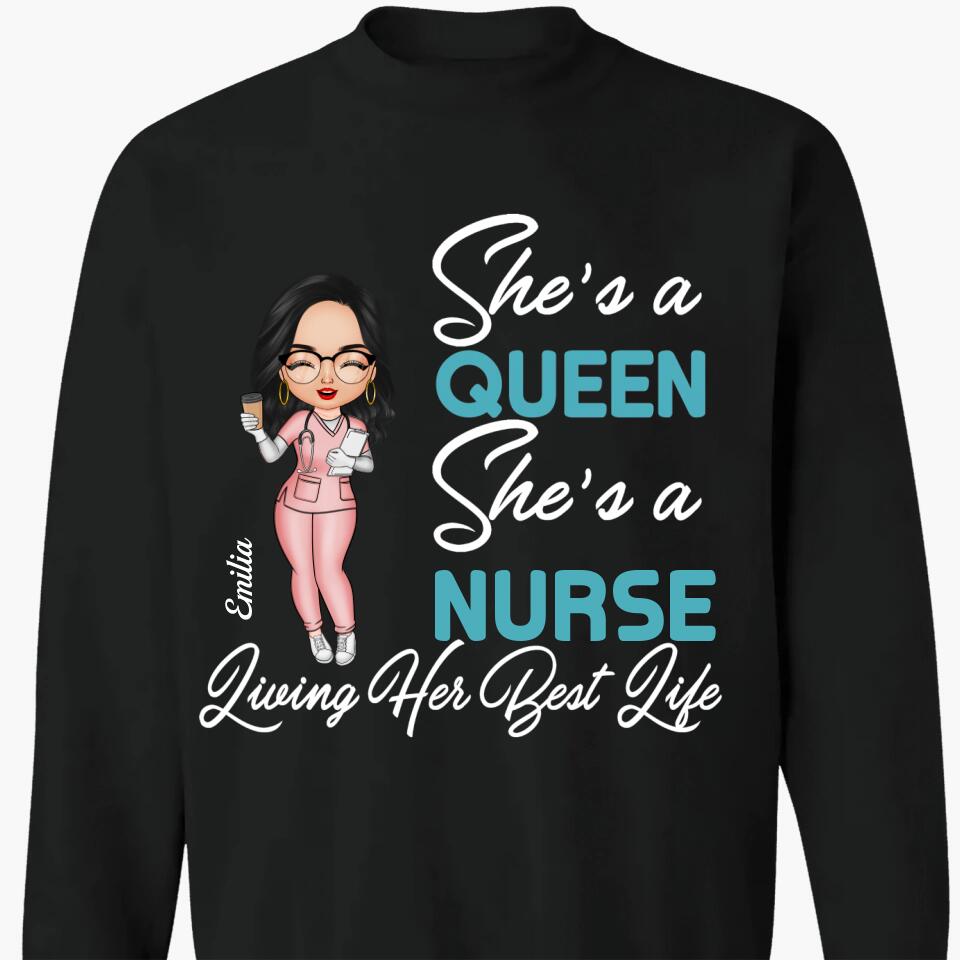 Personalized T-shirt - Gift For Nurse - Living My Best Life ARND018