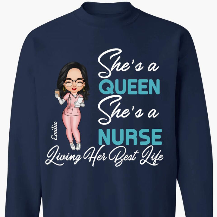 Personalized T-shirt - Gift For Nurse - Living My Best Life ARND018