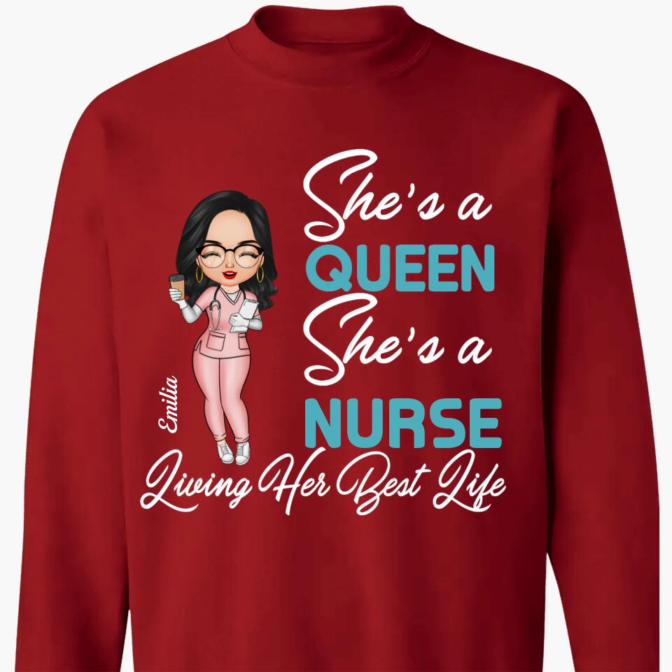 Personalized T-shirt - Gift For Nurse - Living My Best Life ARND018