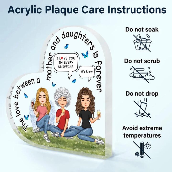 Personalized Heart-shaped Acrylic Plaque - Gift For Mom - Love Forever ARND018