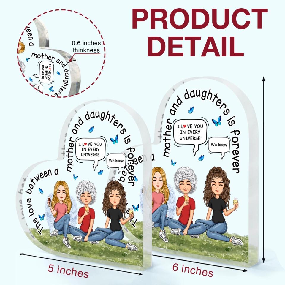 Personalized Heart-shaped Acrylic Plaque - Gift For Mom - Love Forever ARND018