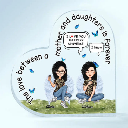 Personalized Heart-shaped Acrylic Plaque - Gift For Mom - Love Forever ARND018