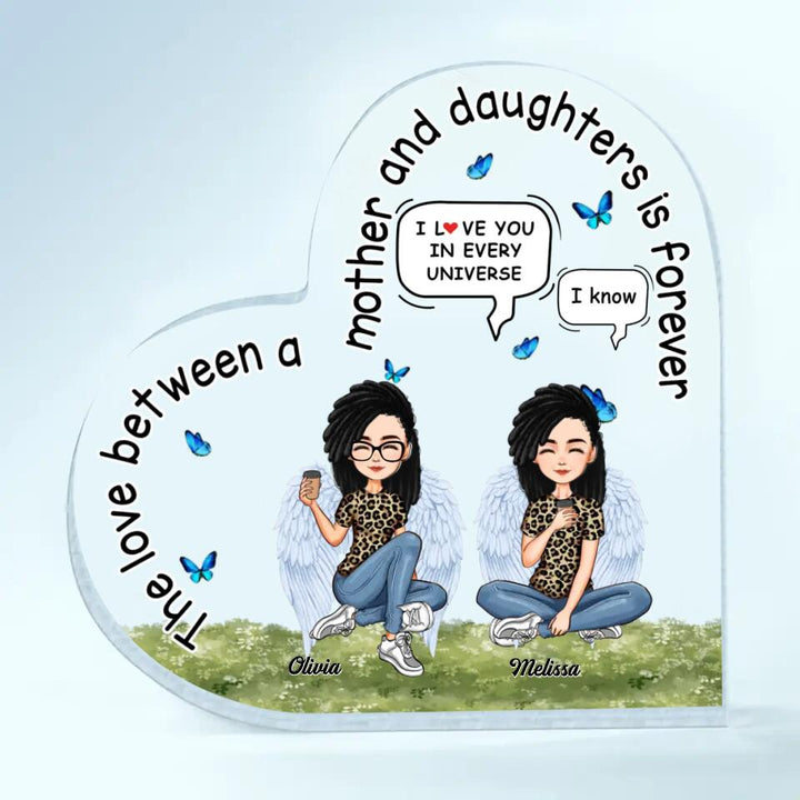 Personalized Heart-shaped Acrylic Plaque - Gift For Mom - Love Forever ARND018