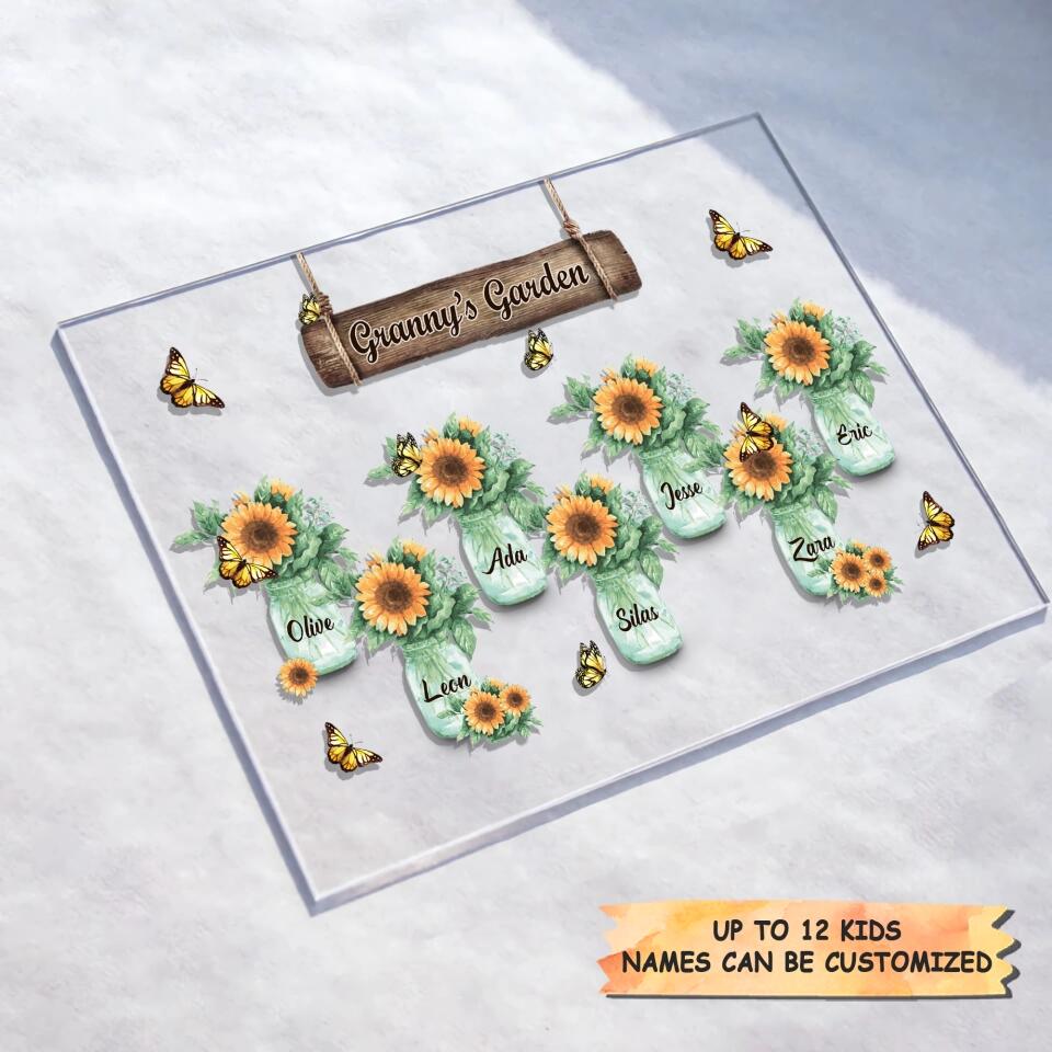 Personalized Acrylic Plaque - Gift For Grandma - Grandma's Garden ARND037