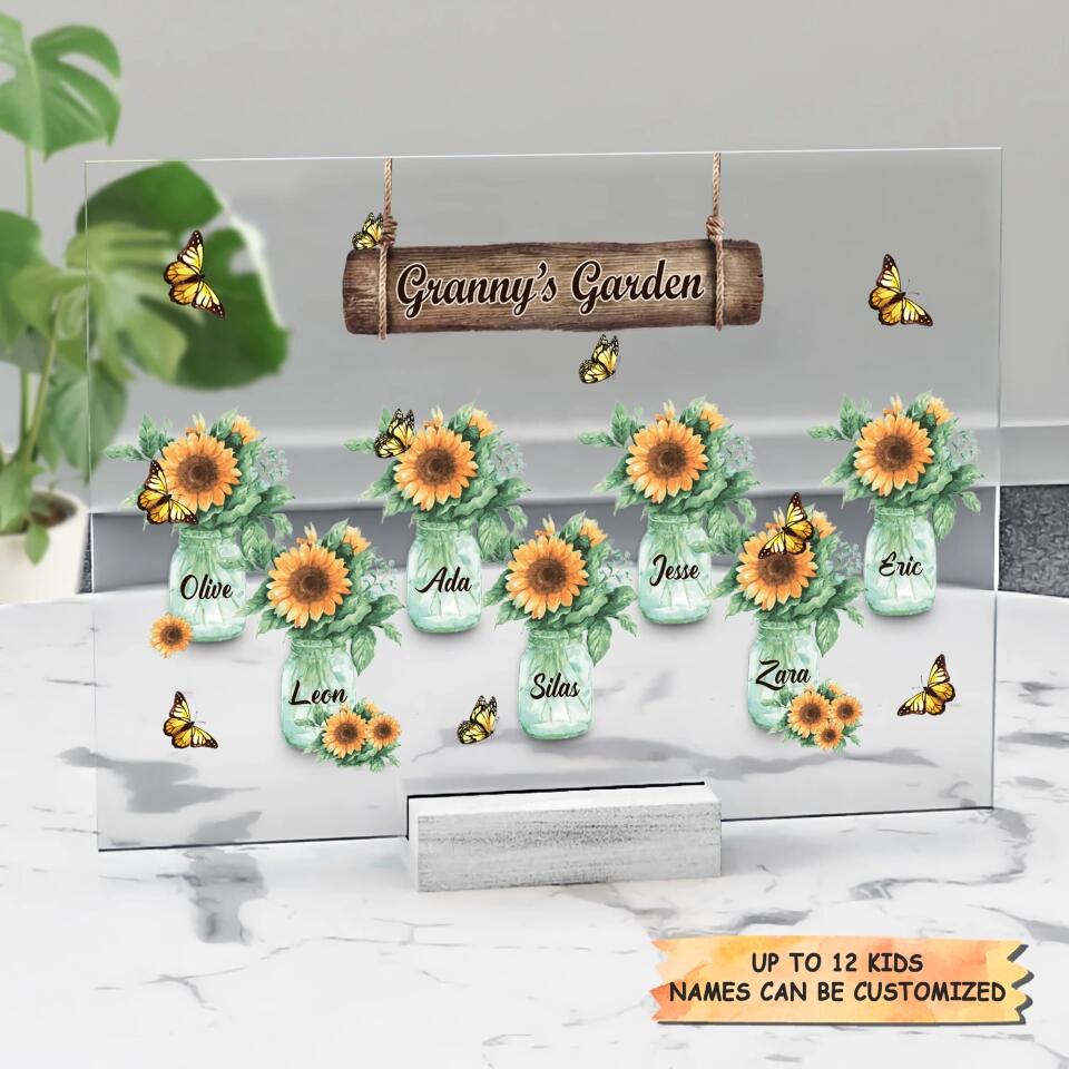 Personalized Acrylic Plaque - Gift For Grandma - Grandma's Garden ARND037