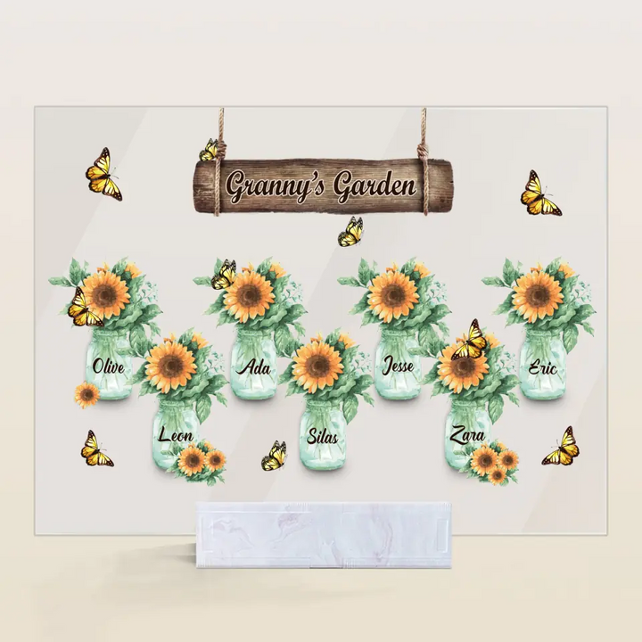 Personalized Acrylic Plaque - Gift For Grandma - Grandma's Garden ARND037