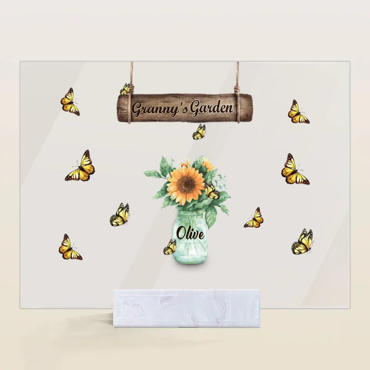 Personalized Acrylic Plaque - Gift For Grandma - Grandma's Garden ARND037