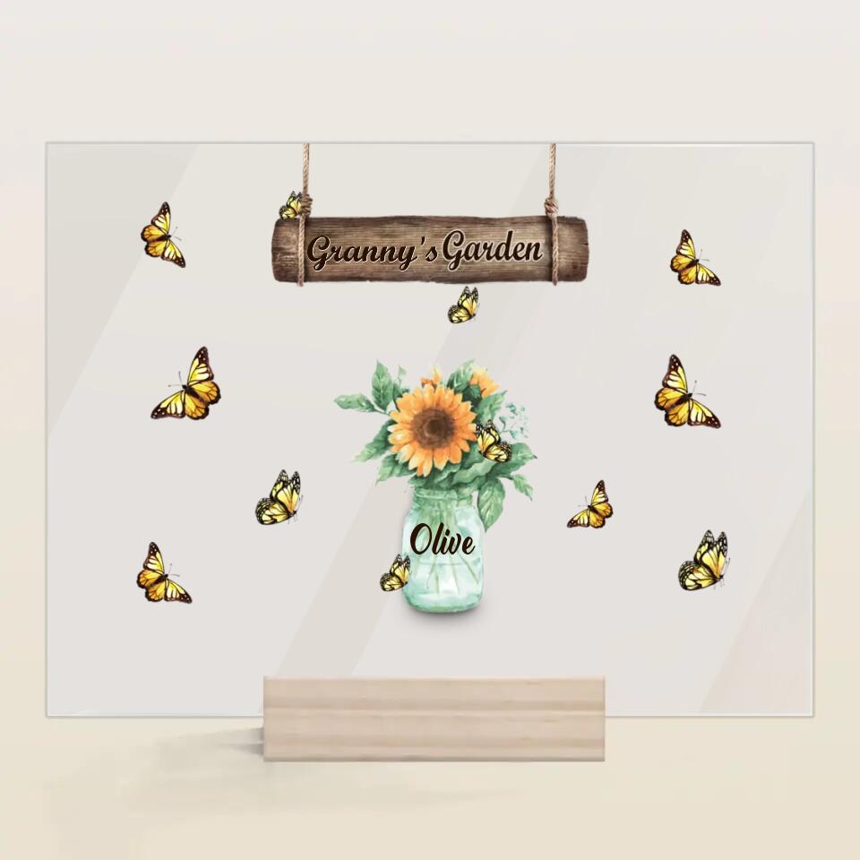 Personalized Acrylic Plaque - Gift For Grandma - Grandma's Garden ARND037