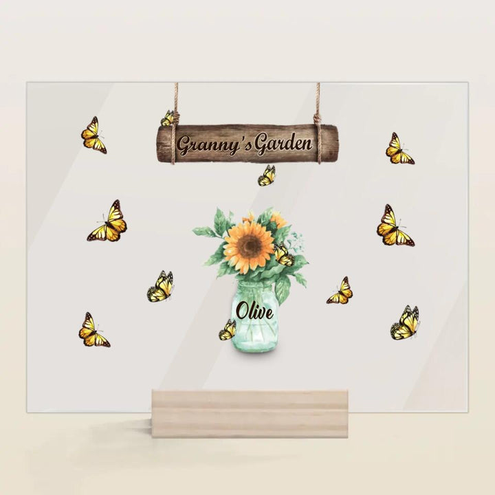 Personalized Acrylic Plaque - Gift For Grandma - Grandma's Garden ARND037