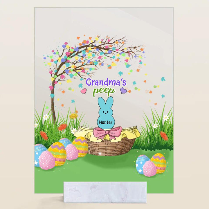 Grandma's Peeps  - Personalized Acrylic Plaque - Easter Gift For Grandma & Mom