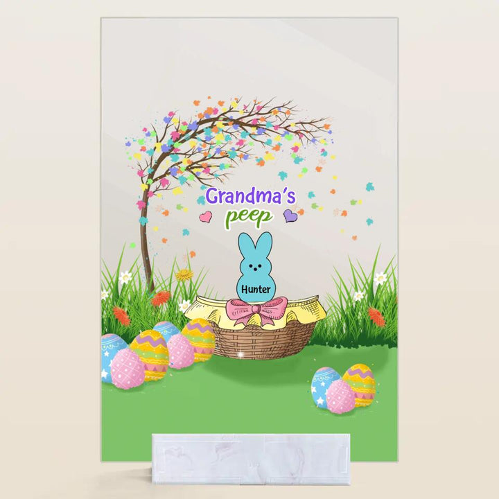 Grandma's Peeps  - Personalized Acrylic Plaque - Easter Gift For Grandma & Mom