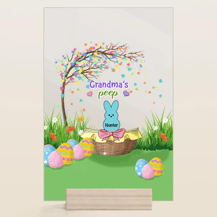 Grandma's Peeps  - Personalized Acrylic Plaque - Easter Gift For Grandma & Mom