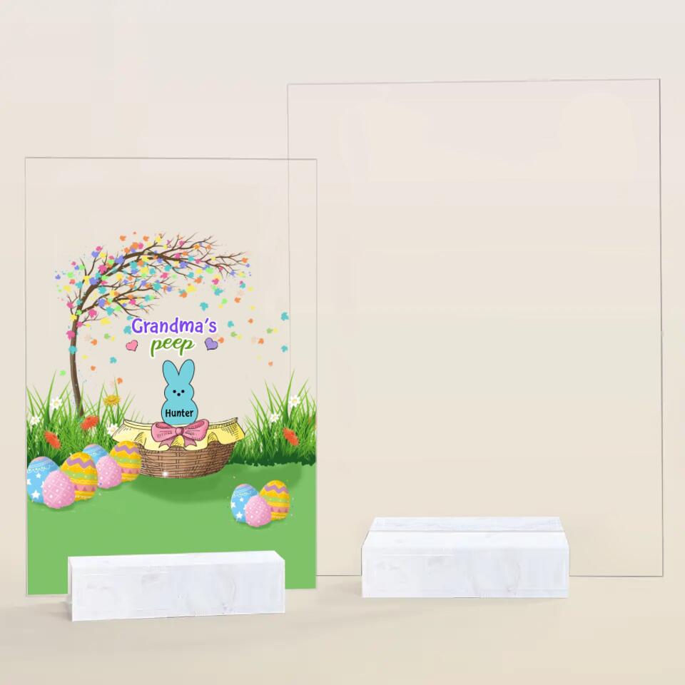 Grandma's Peeps  - Personalized Acrylic Plaque - Easter Gift For Grandma & Mom