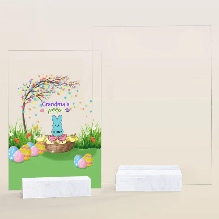 Grandma's Peeps  - Personalized Acrylic Plaque - Easter Gift For Grandma & Mom