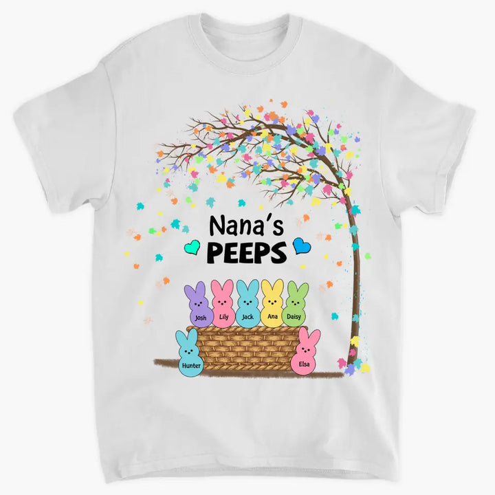 Grandma's Peeps Easter - Personalized T-shirt - Easter Gift For Grandma