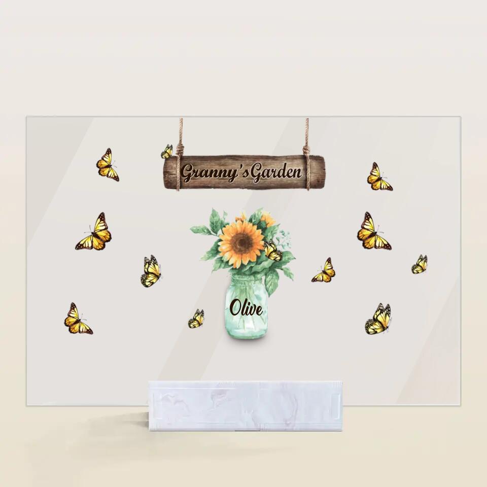Personalized Acrylic Plaque - Gift For Grandma - Grandma's Garden ARND037