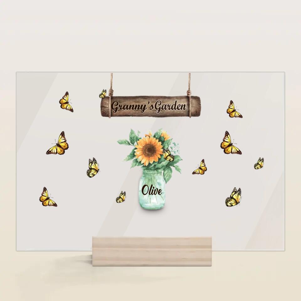 Personalized Acrylic Plaque - Gift For Grandma - Grandma's Garden ARND037