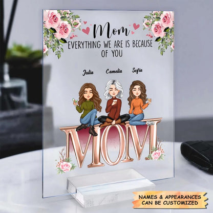 Personalized Acrylic Plaque - Gift For Mom - Forever Linked Together ARND018
