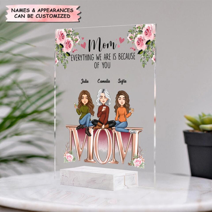 Personalized Acrylic Plaque - Gift For Mom - Forever Linked Together ARND018