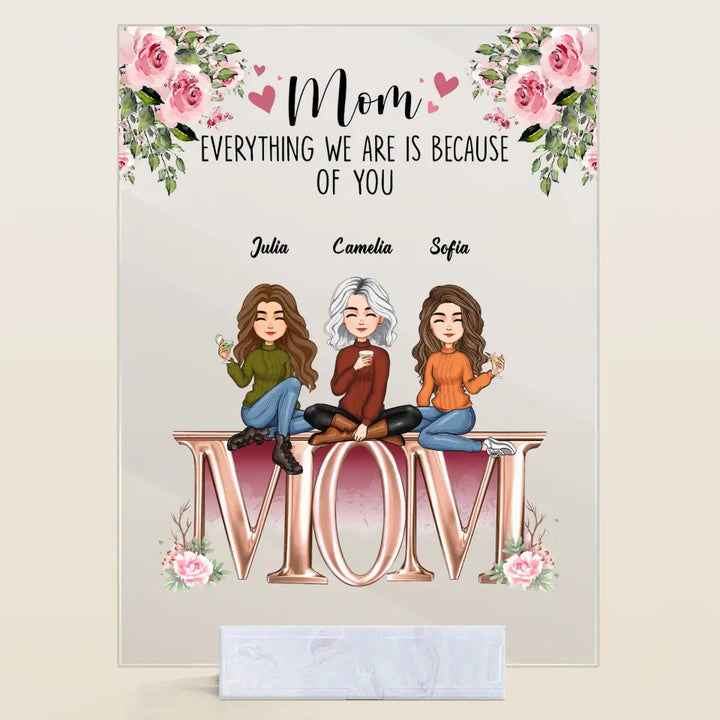 Personalized Acrylic Plaque - Gift For Mom - Forever Linked Together ARND018