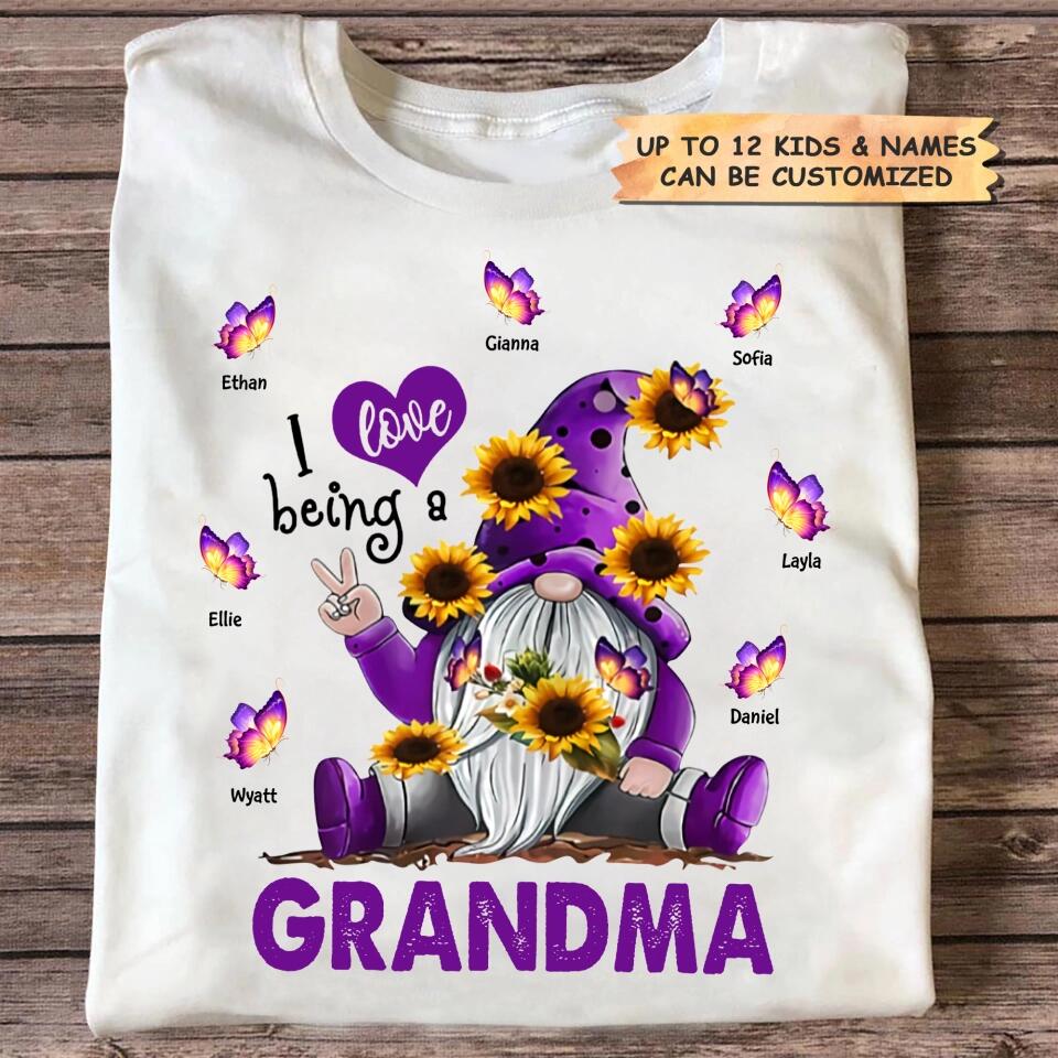 Personalized T-shirt - Gift For Grandma - I Love Being A Grandma ARND036