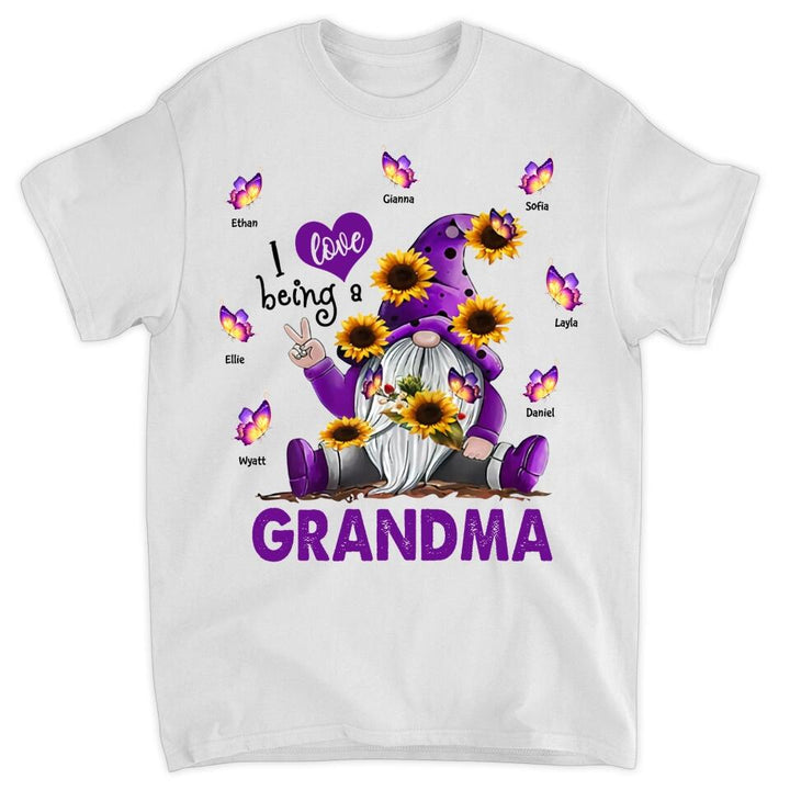 Personalized T-shirt - Gift For Grandma - I Love Being A Grandma ARND036